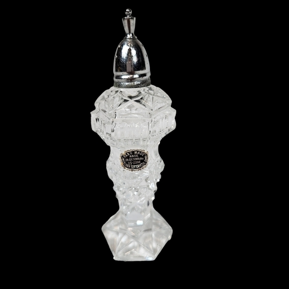 Vintage Handmade Cut Crystal Salt Shaker Made in‎ Germany  N53 - Picture 13 of 13